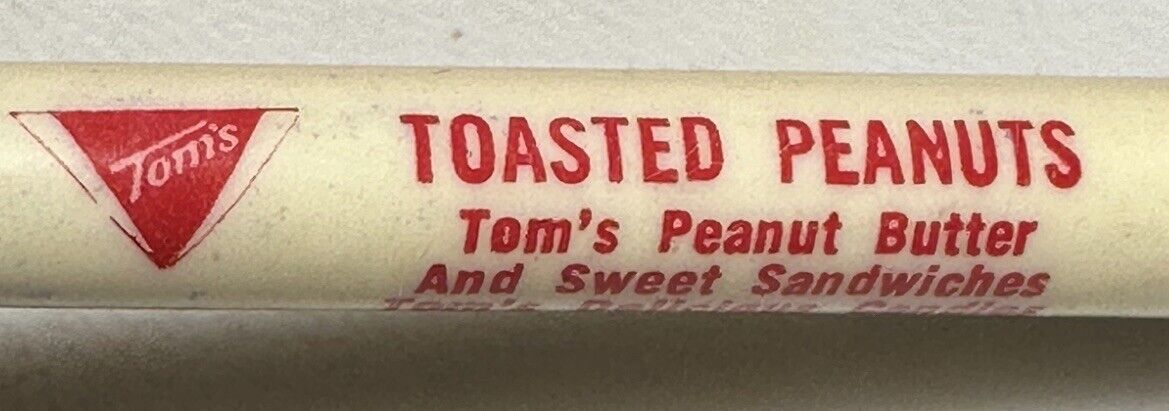 Vintage Tom’s Toasted Peanuts Butter Sandwiches Candies Potato Chips Food Pen