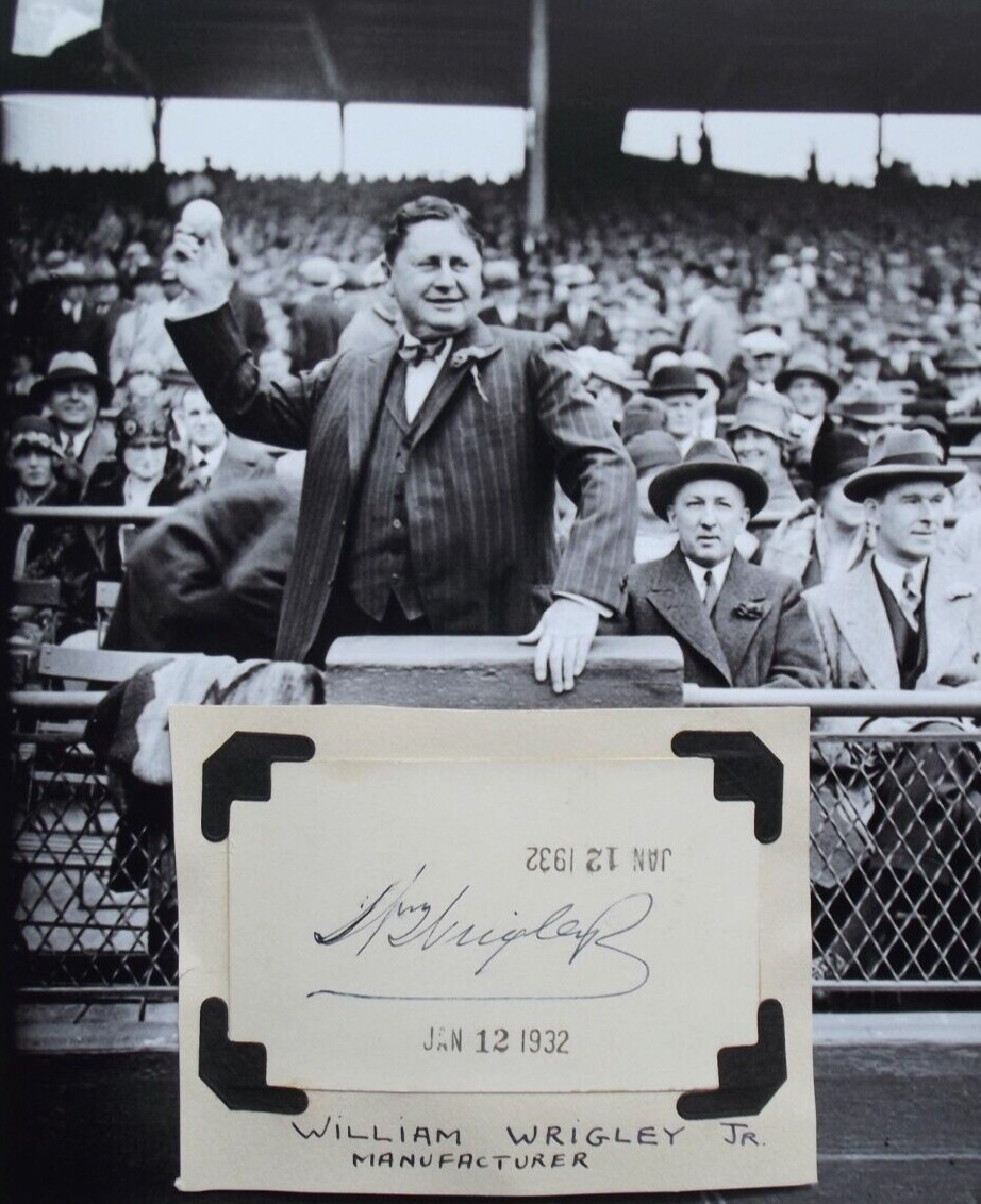 Chicago Cubs Owner WILLIAM WRIGLEY JR Autograph \'\'Rare\'\'