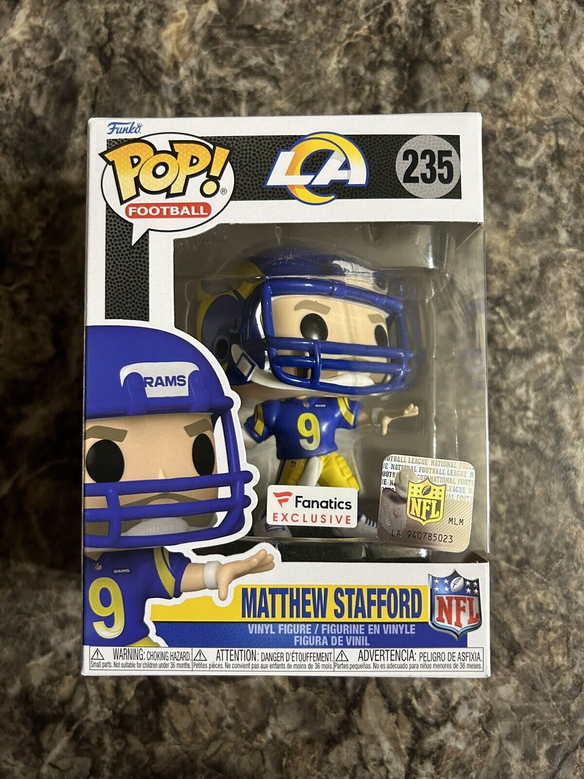 Funko POP Matthew Stafford 235 Football NFL Los Angeles Rams Fanatics Exclusive