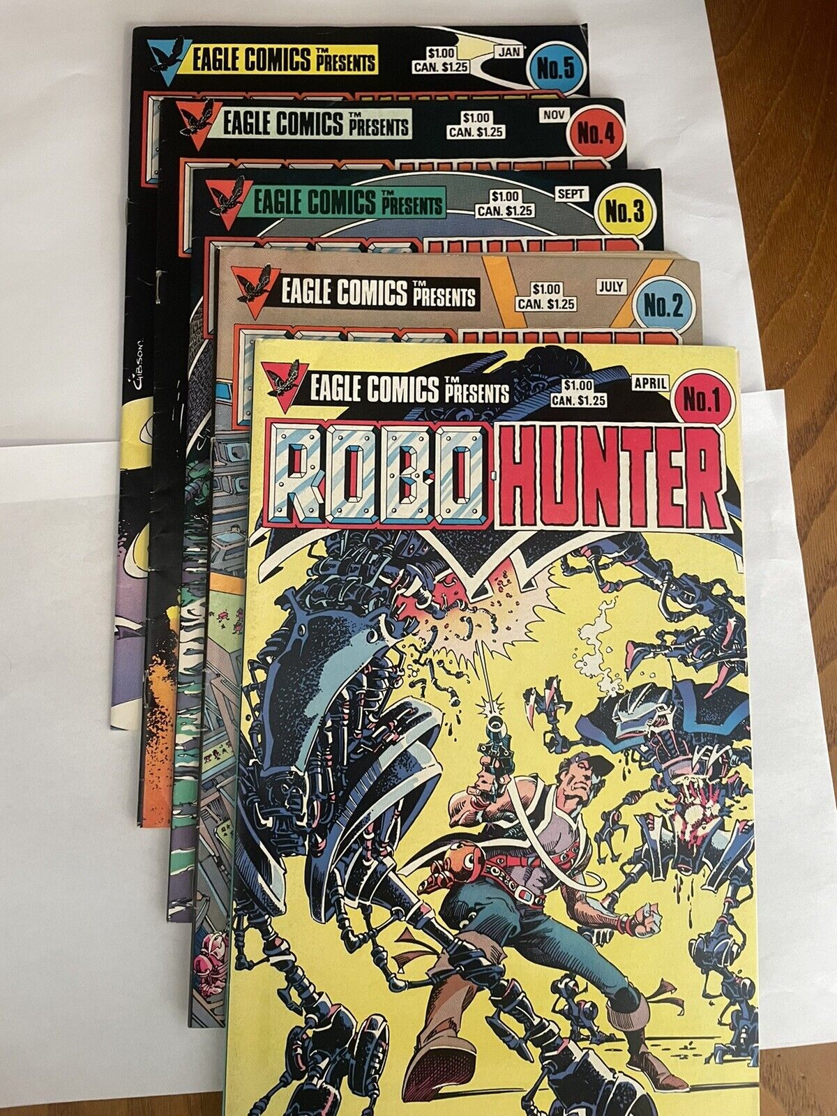 Robo Hunter 1-5 Eagle comics lot Very Good Condition Complete Series