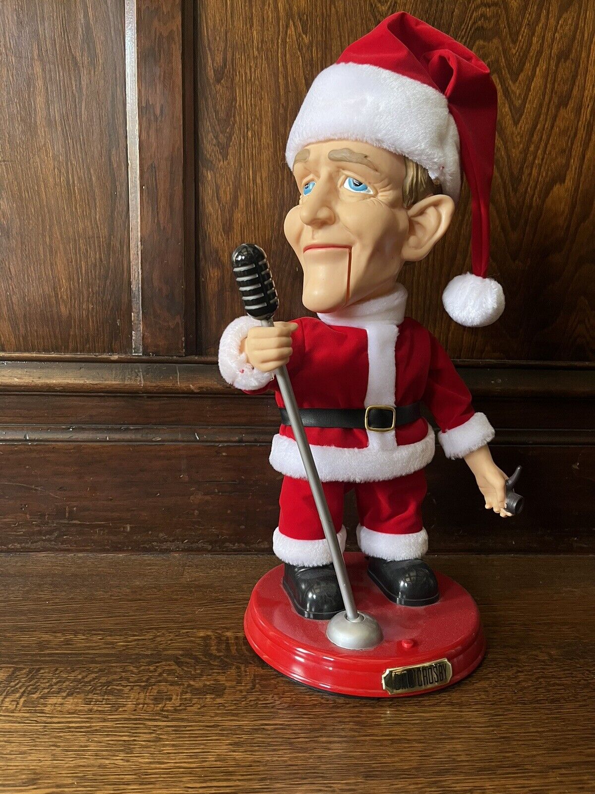 Bing Crosby Singing Sings Christmas Songs Santa Claus Animated Doll Figure 