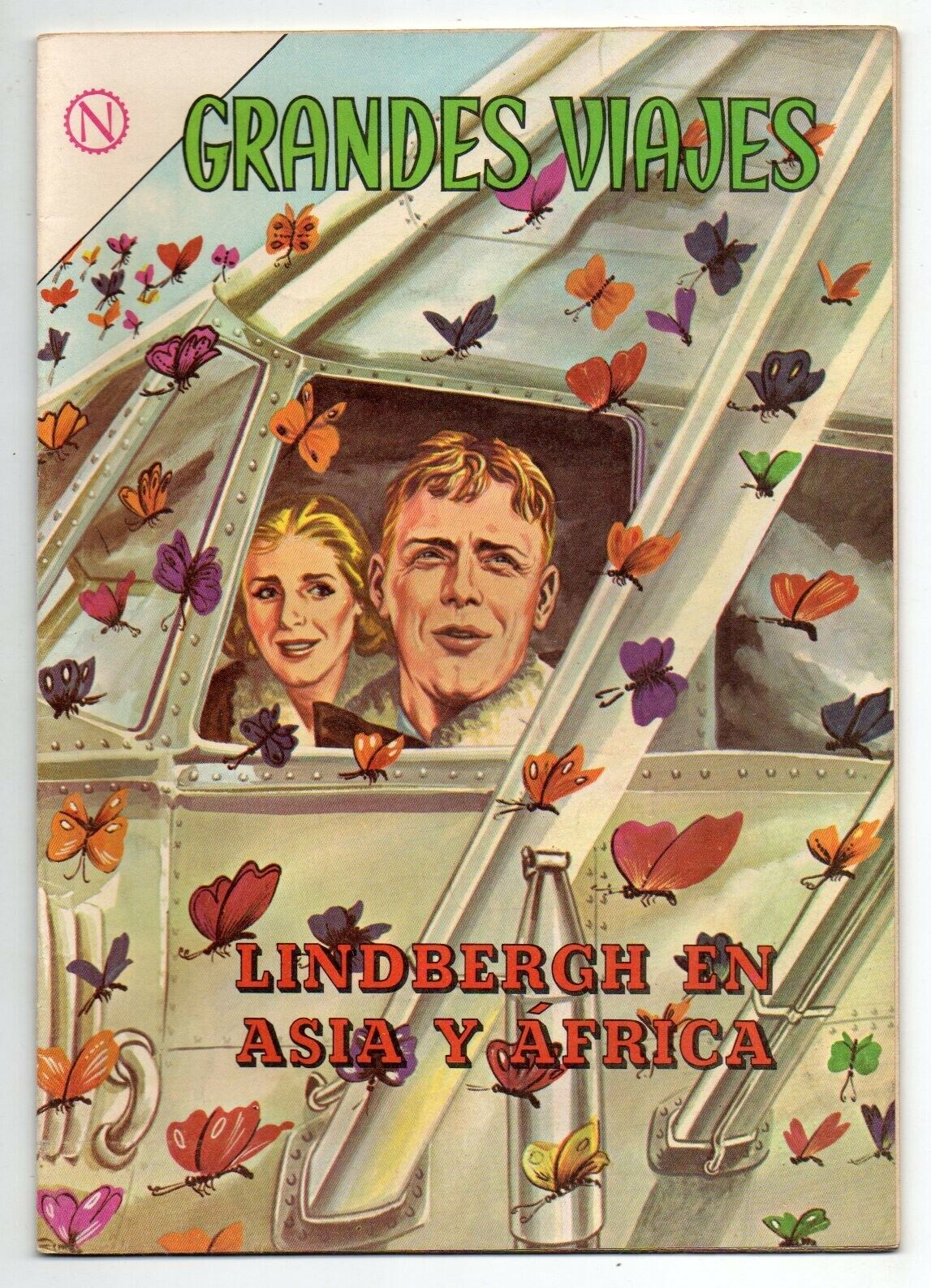 GRANDES VIAJES #14 Charles Lindbergh en Asia y África, Novaro Comic 1964