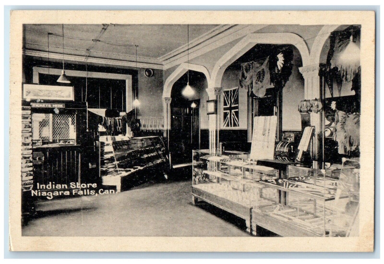c1910's Indian Store Interior View Niagara Falls Canada Antique Postcard