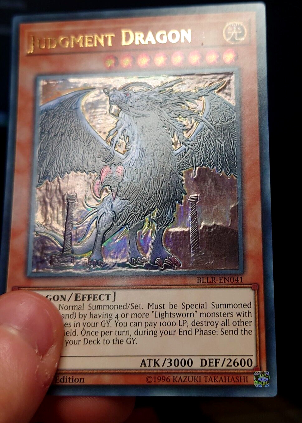 Yu-Gi-Oh ultimate rare style judgment dragon custom Etched