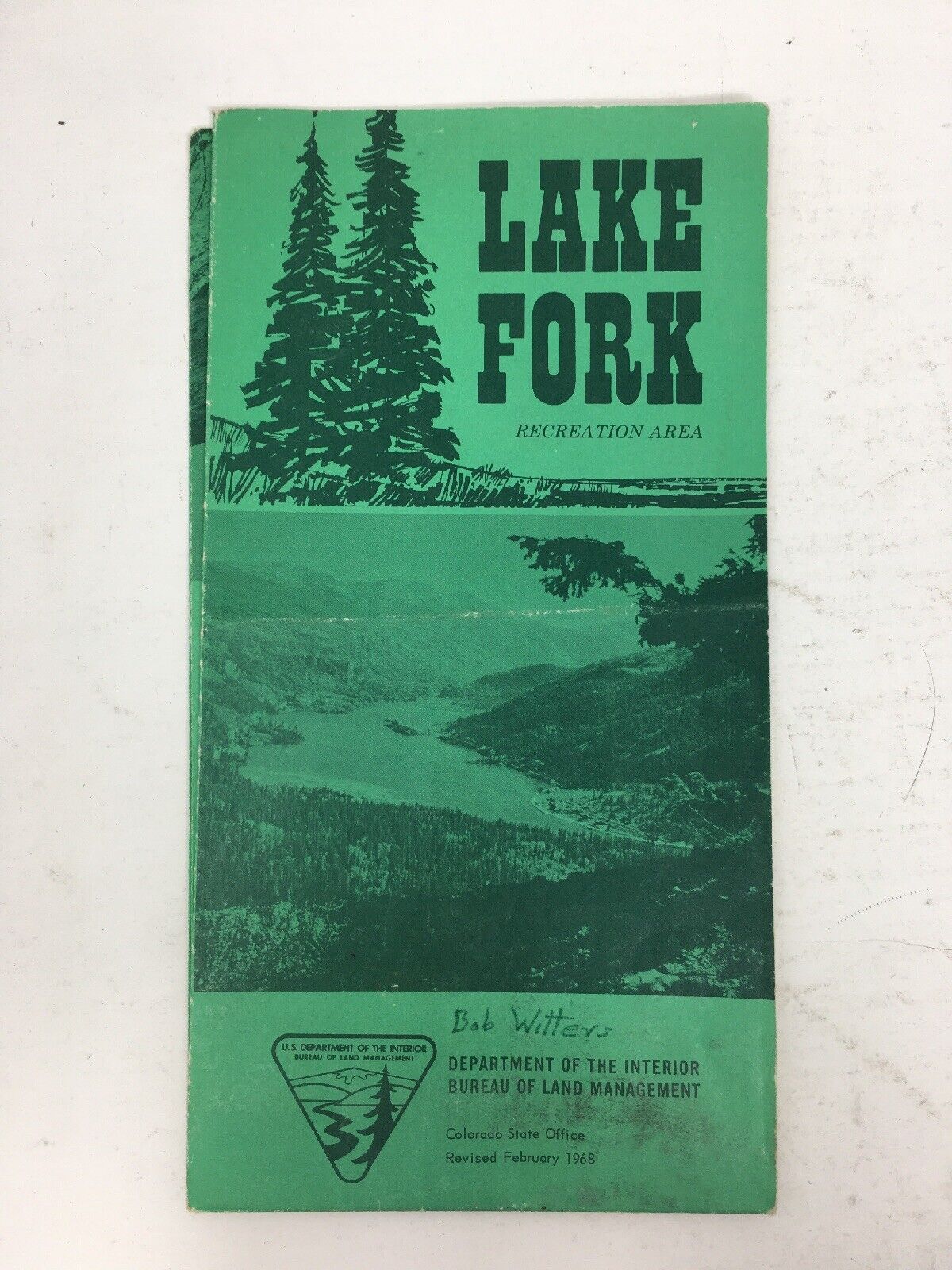 1968 Lake Fork Recreation Area Colorado Brochure Map Vintage Fold Out