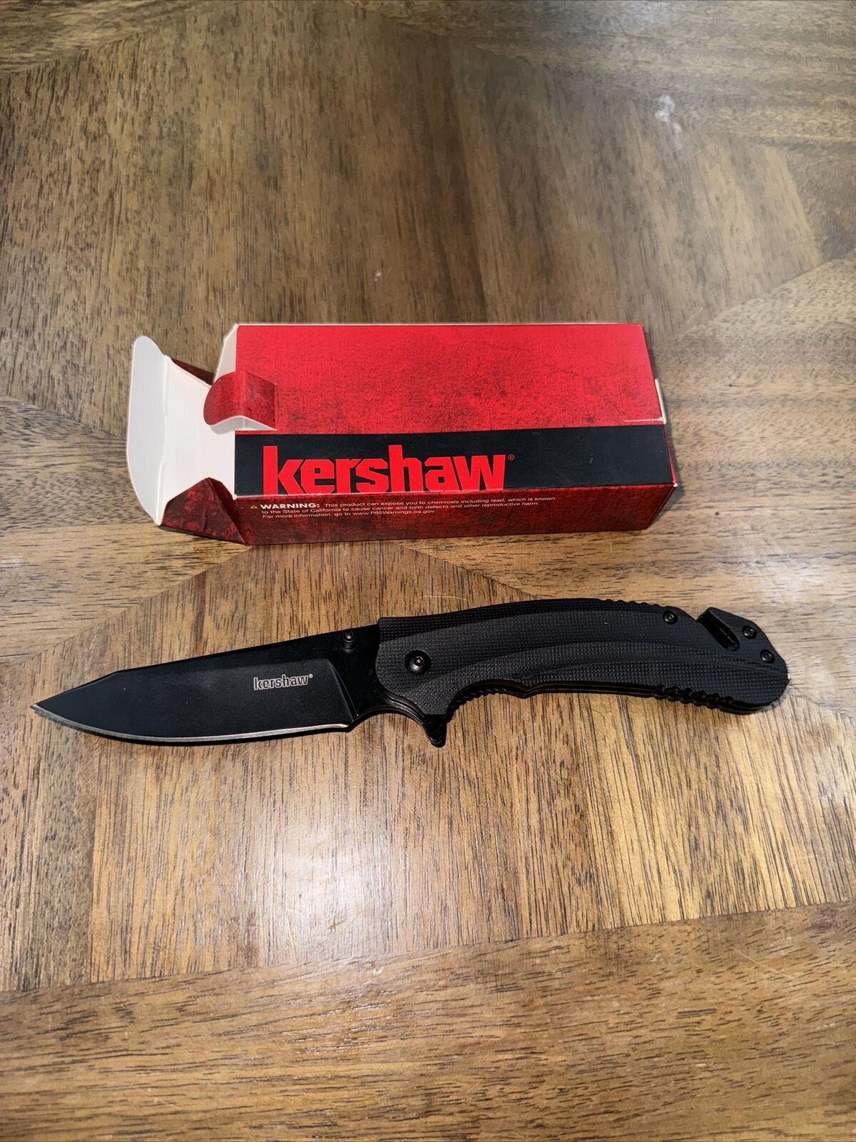 Kershaw 8650 Barricade Black Multifunction Rescue Pocket Knife with 3.5 Inch