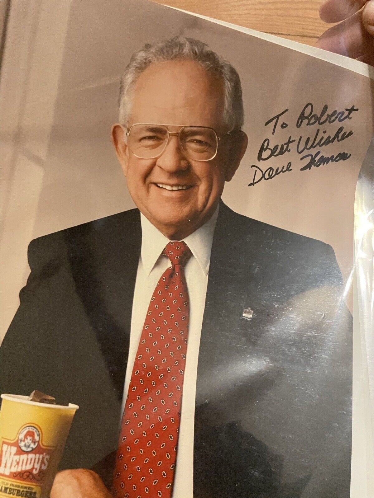 Dave Thomas Wendy's Founder Signed 8x10 Photo Wendy’s