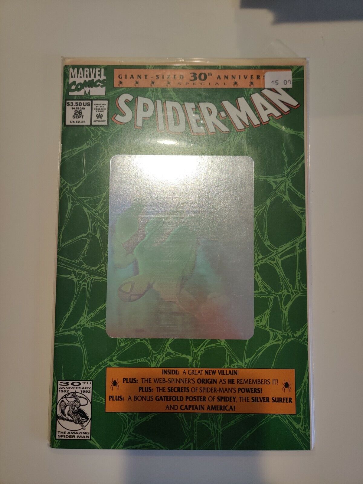The Amazing Spider-Man #26 NM 1992 30th Anniversary Super Sized Green Cover 