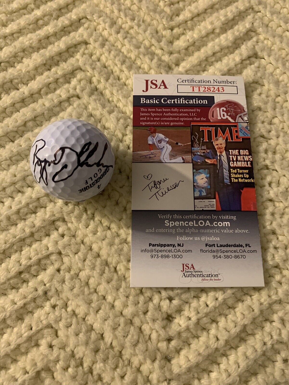 Bryson DeChambeau Signed Golf Ball Pga Tour JSA Authenticated COA Autograph LIV