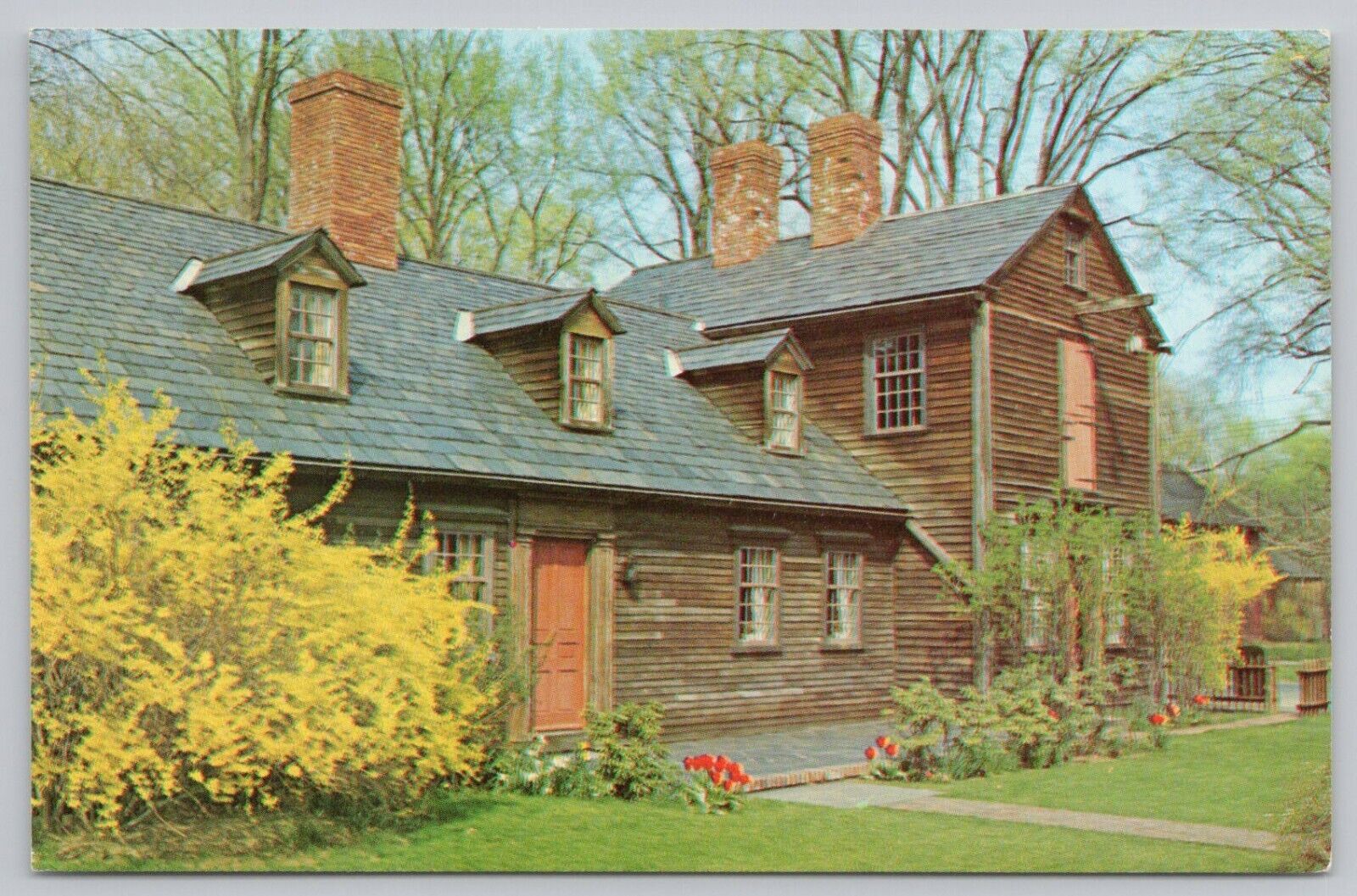 Postcard Old Deerfield Massachusetts, Card 1 of 6 Yankee Magazine