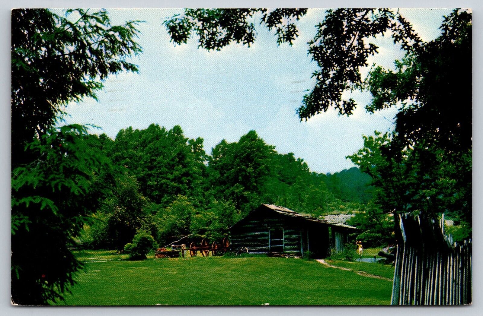 Postcard Log Cabin North Carolina Asheville Southern Cabin Home c1972 4T
