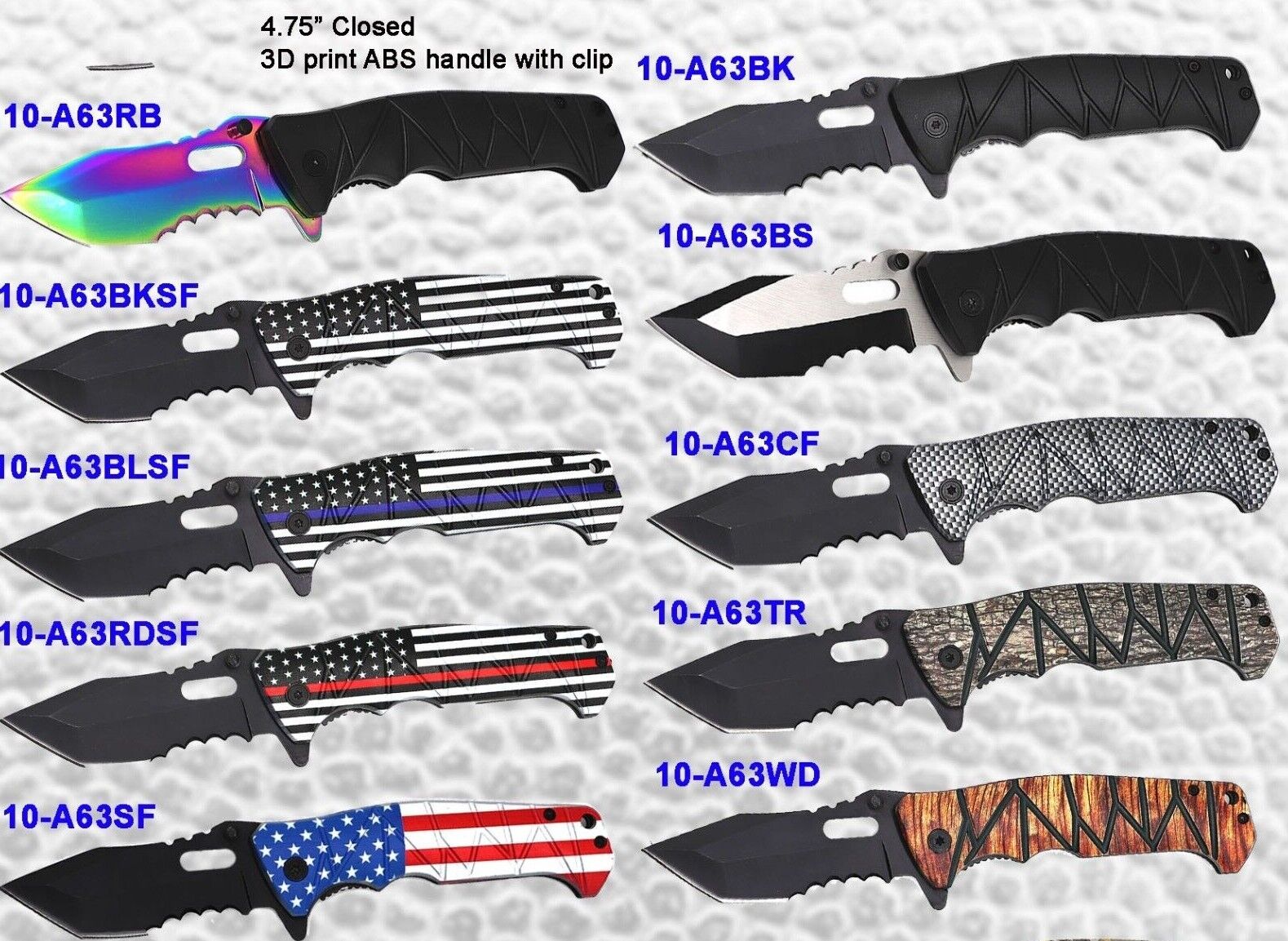 Wholesale Lot x 10 Elitedge Assisted Open Folding Knife-A63