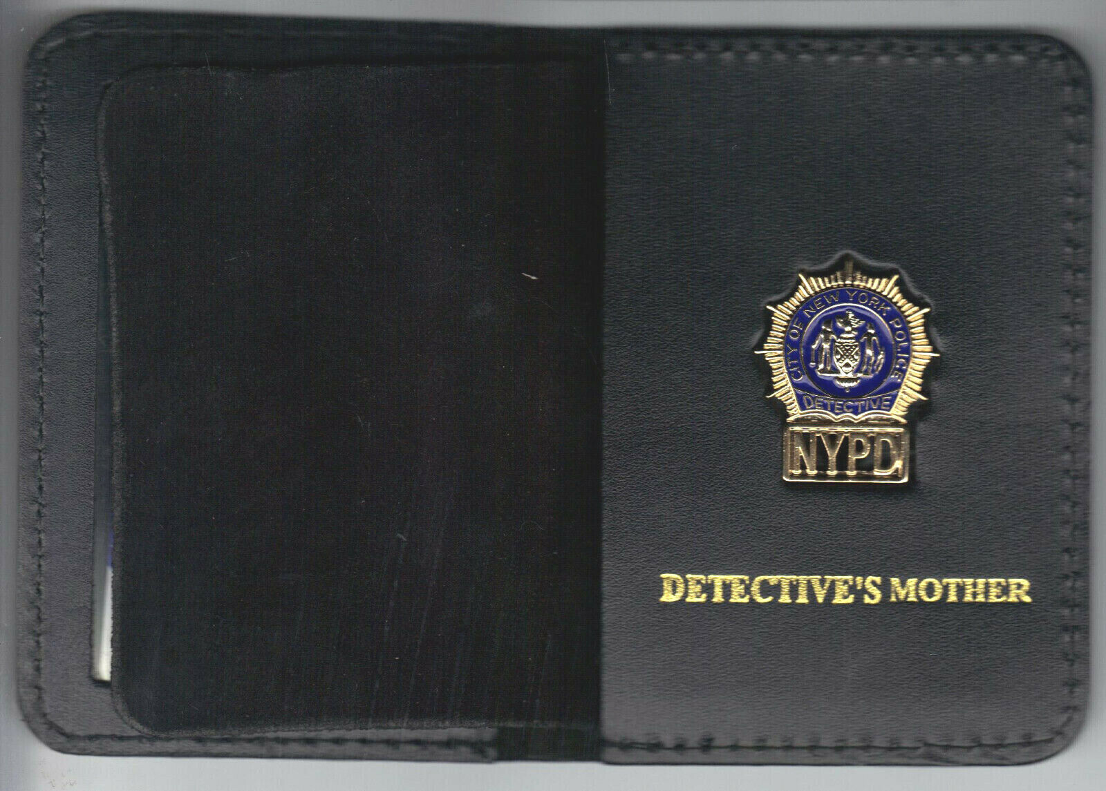 Police Detective\'s Mother Cut-Out Letters 1-Inch Mini Pin Wallet