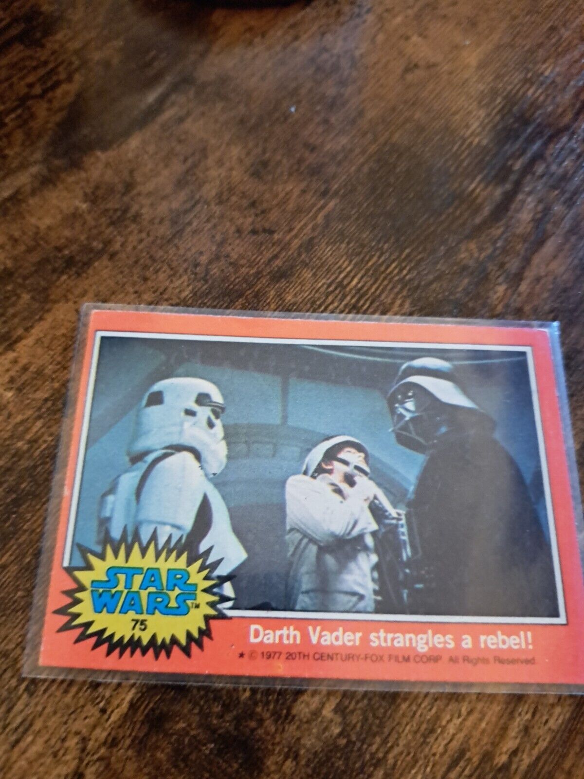 1977 TOPPS STAR WARS CARD #075 RED SERIES GREAT CONDITION