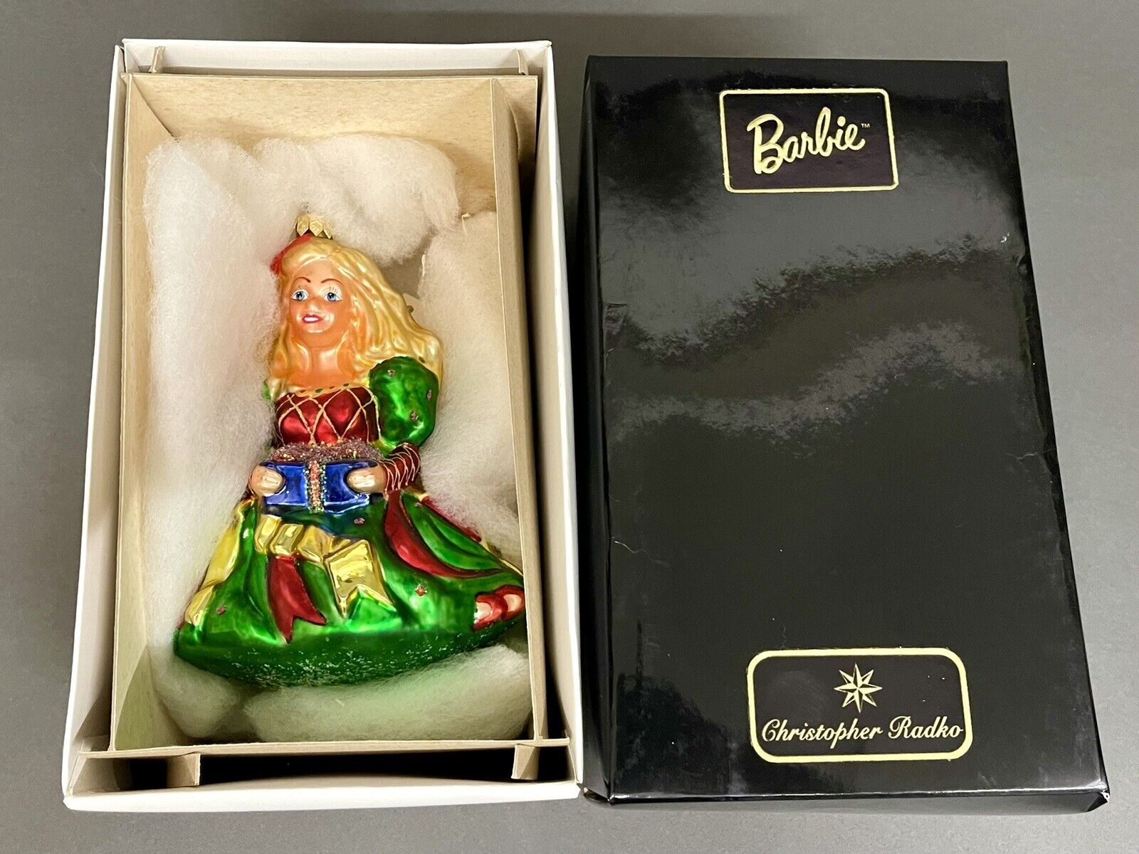 Stunning Vintage Christopher Radko Barbie Christmas Tree Glass Ornament
