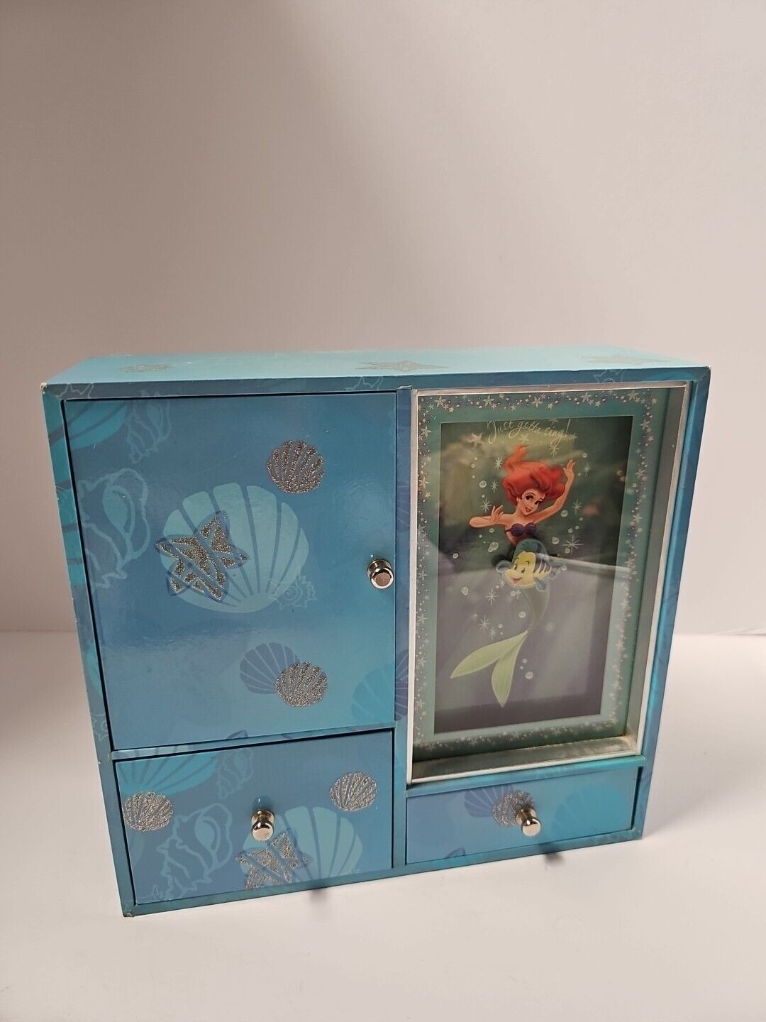 Rare Little Mermaid Music Jewelry Box w/ Magical Movement  Disney Princess 1988