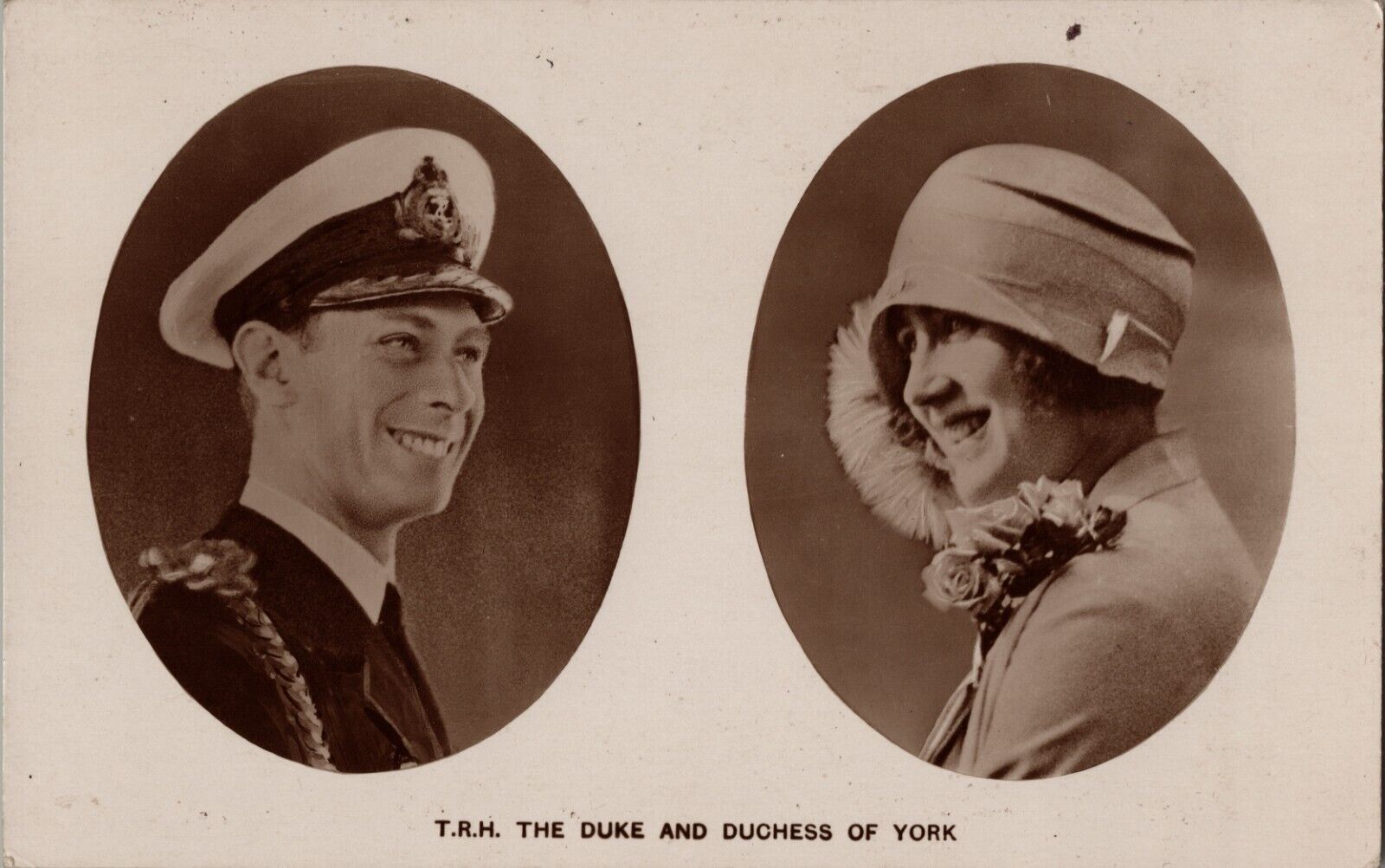 RPPC, Photo postcard T.R.H. THE DUKE AND DUCHESS OF YORK 1930s Scarce