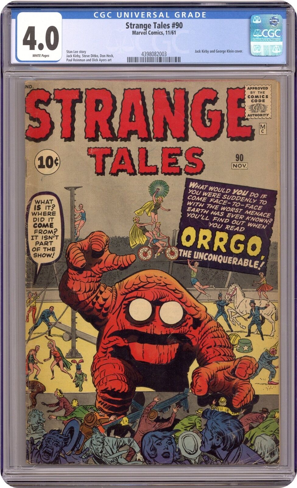 Strange Tales #90 CGC 4.0 1961 4398082003