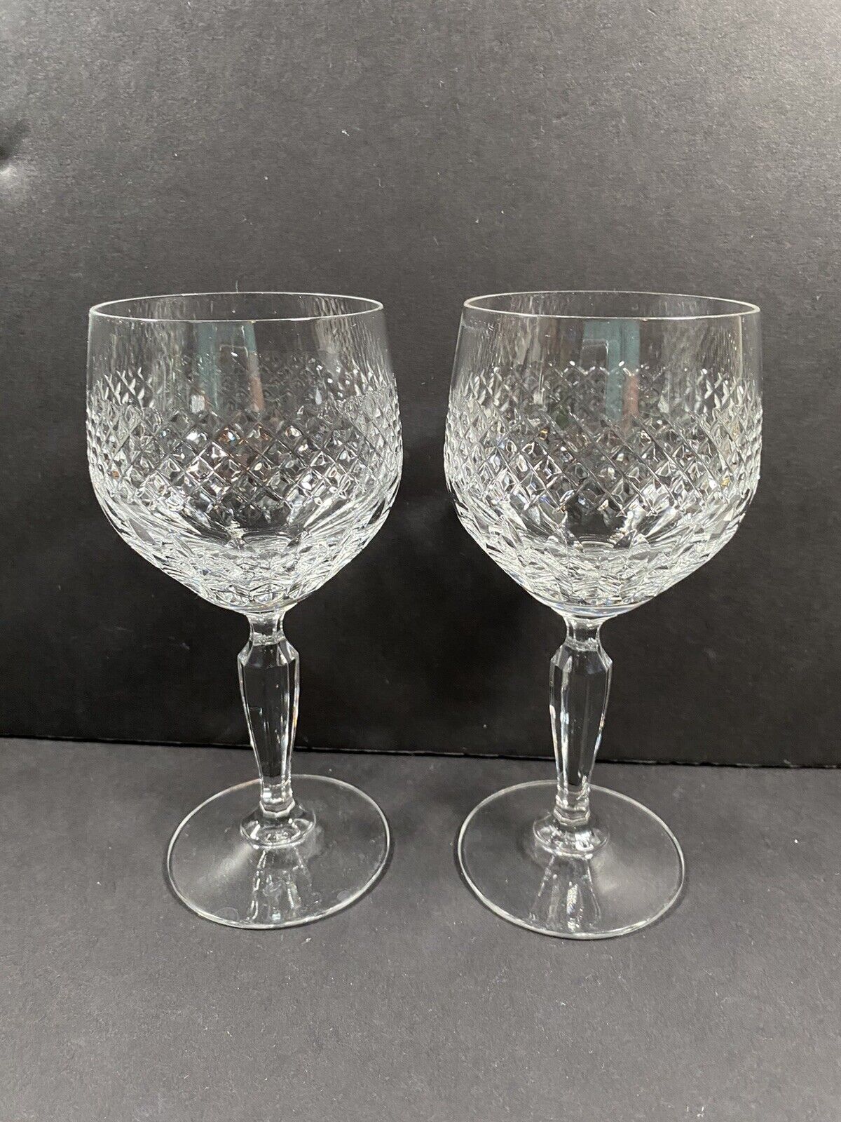 Vintage Mikasa Crystal Wine Glasses Autumn Vale 1979 Set Of 2