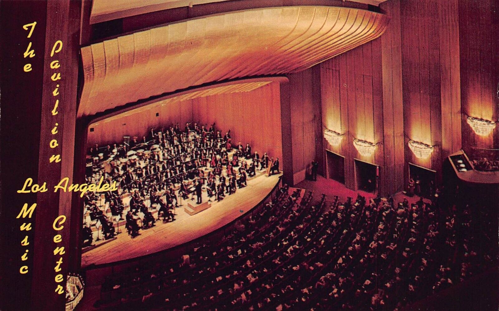 Los Angeles California Downtown Opera Symphony Hall Interior Vtg Postcard S8