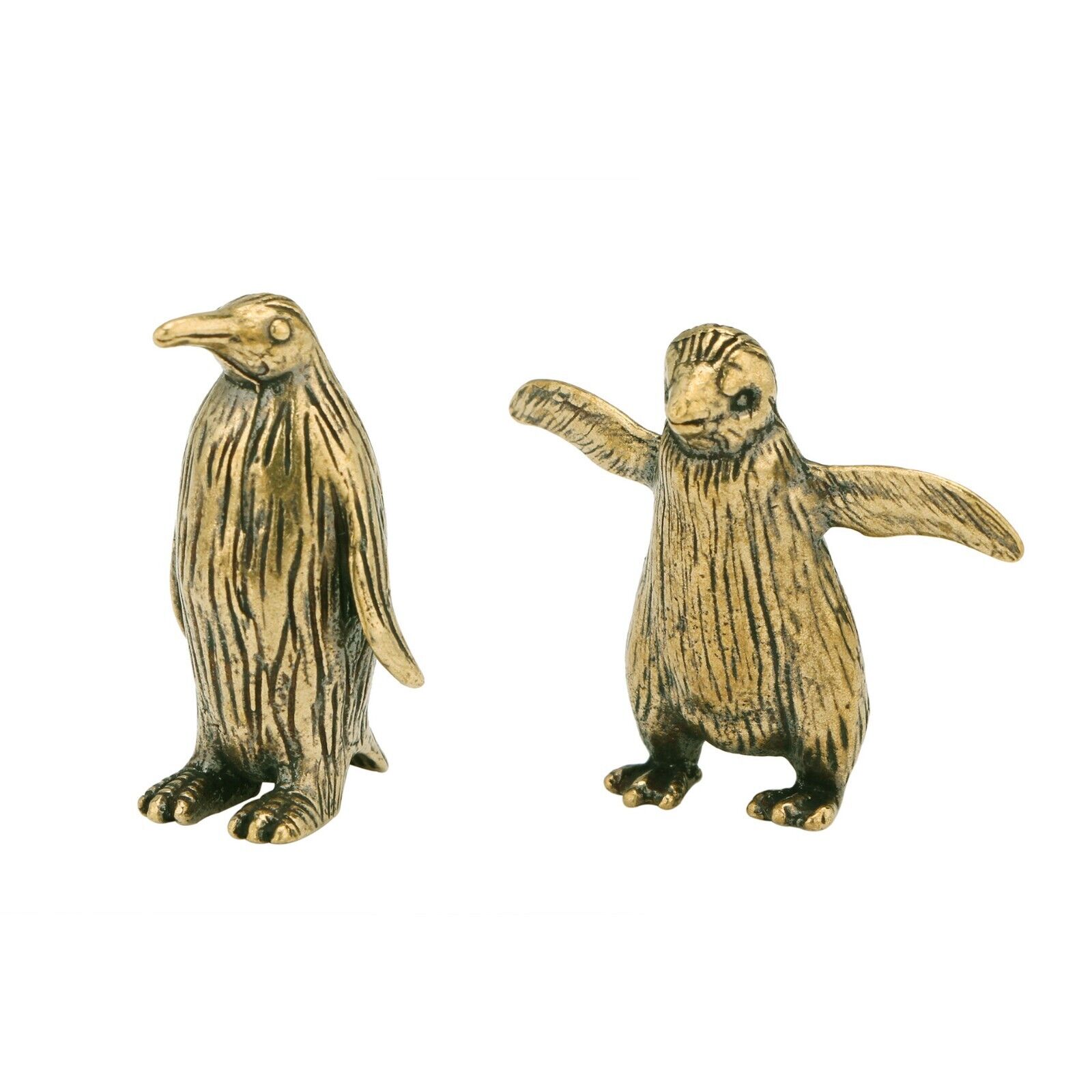 Handmade pure copper penguin antique decorative handicraft collection ornaments