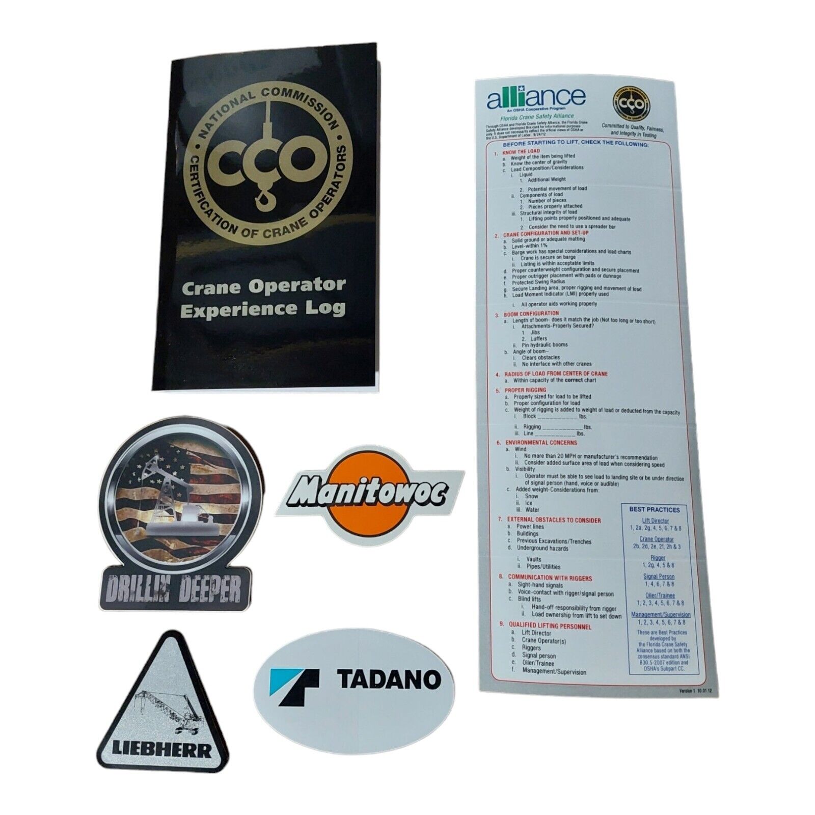 NCCCO Crane Log & Standards $Rare and Sticker Crane Oilfield Construction P129