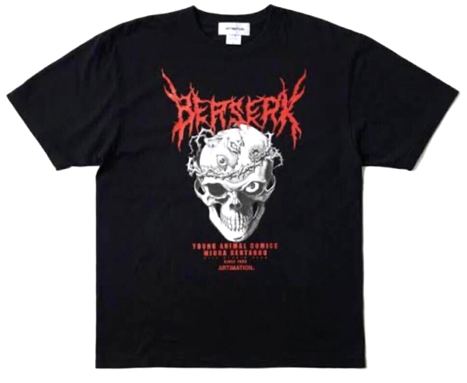 Berserk Exhibition T-shirt Skull Knight T-shirt Official Size XL Black