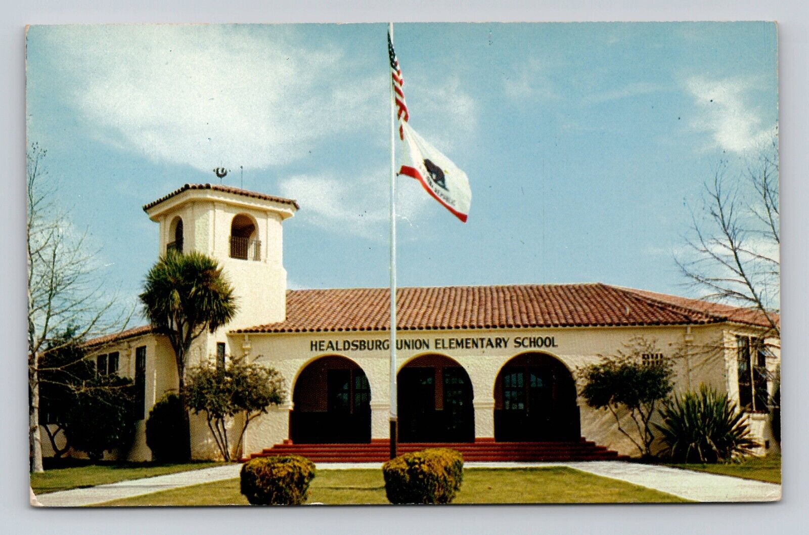 Postcard Healdsburg Union Elementary School Healdsburg California