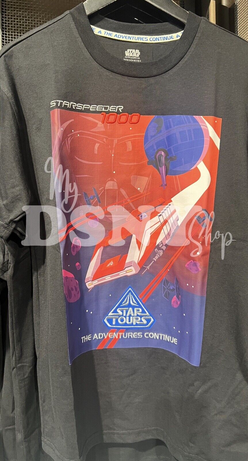 2024 Disney Parks Star Tours The Adventure Continues  Embroidered T Shirt M NEW