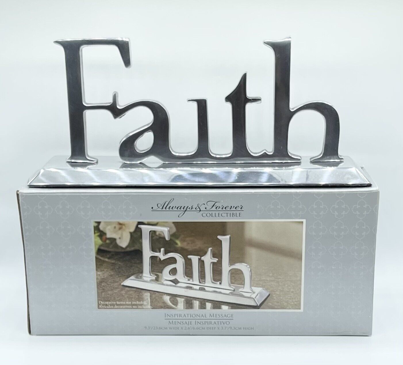 Always & Forever Collectible FAITH Inspirational Message Stand Decoration 9.3”