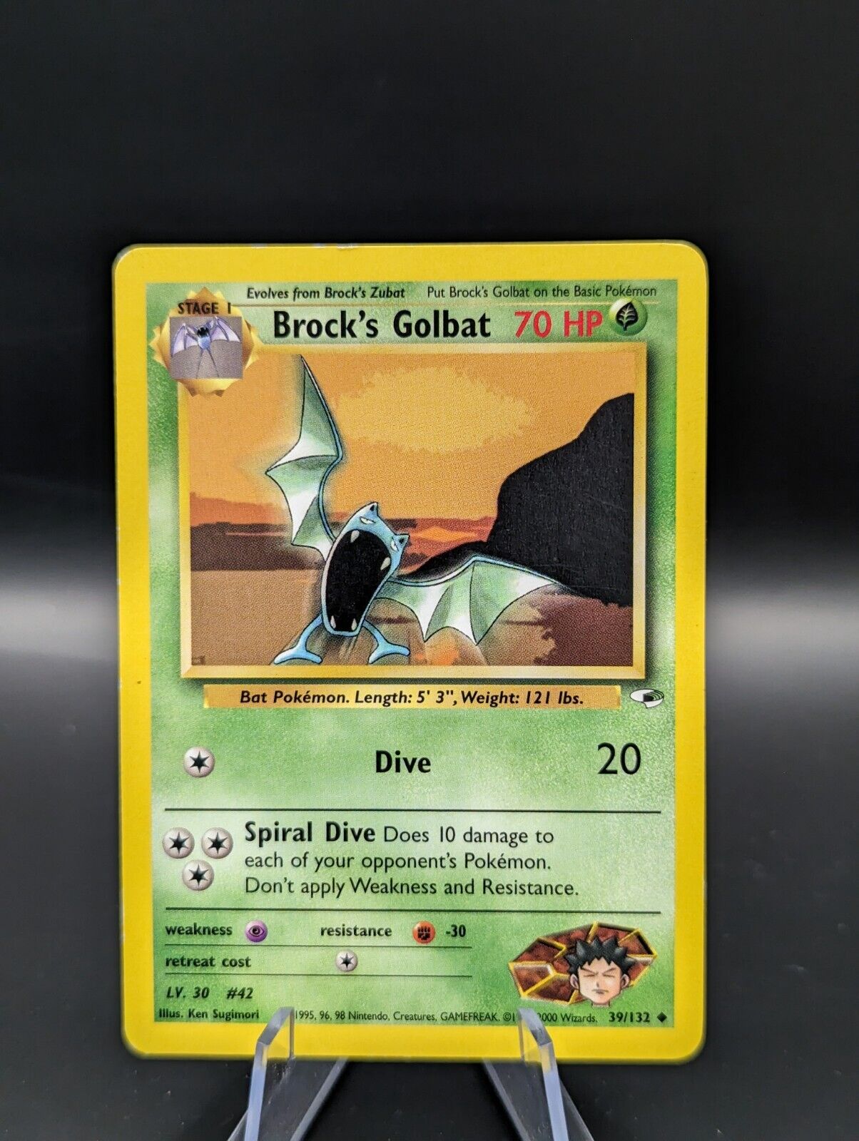 Pokémon TCG Brock\'s Golbat Gym Heroes 39/132 Regular Unlimited Uncommon #122A