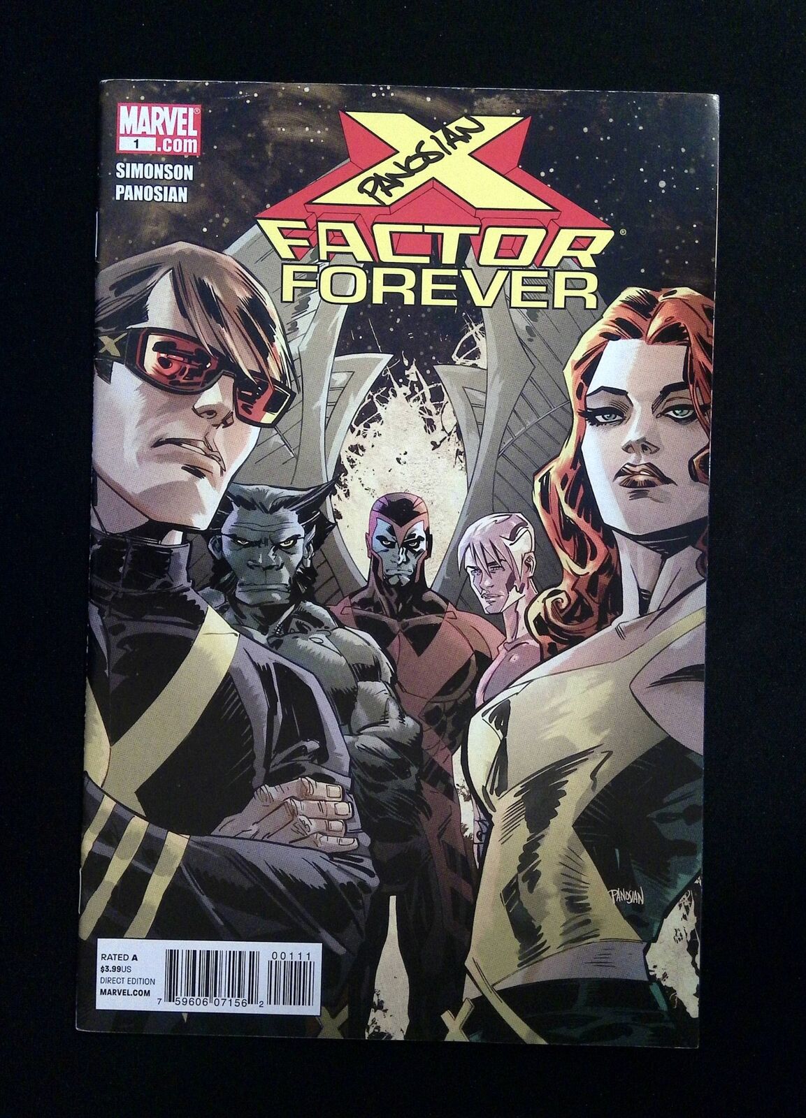 X-Factor Forever #1  Marvel Comics 2010 VF+  Signed By Dan Panosian