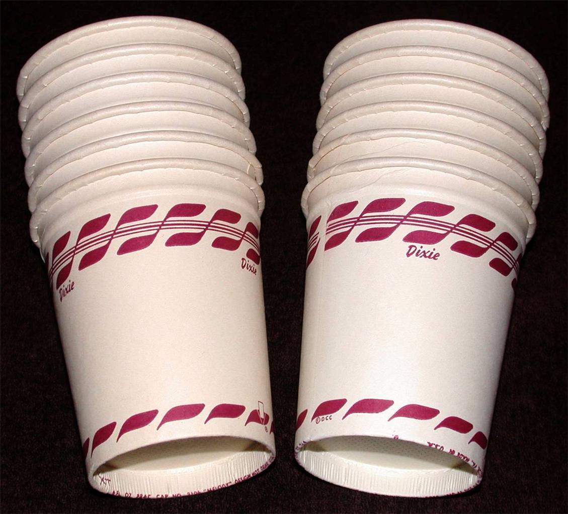 Vintage 1950\'s 12 8oz. DIXIE CUP Hot Drink Cups #2108 Old Store Stock NOS mint 