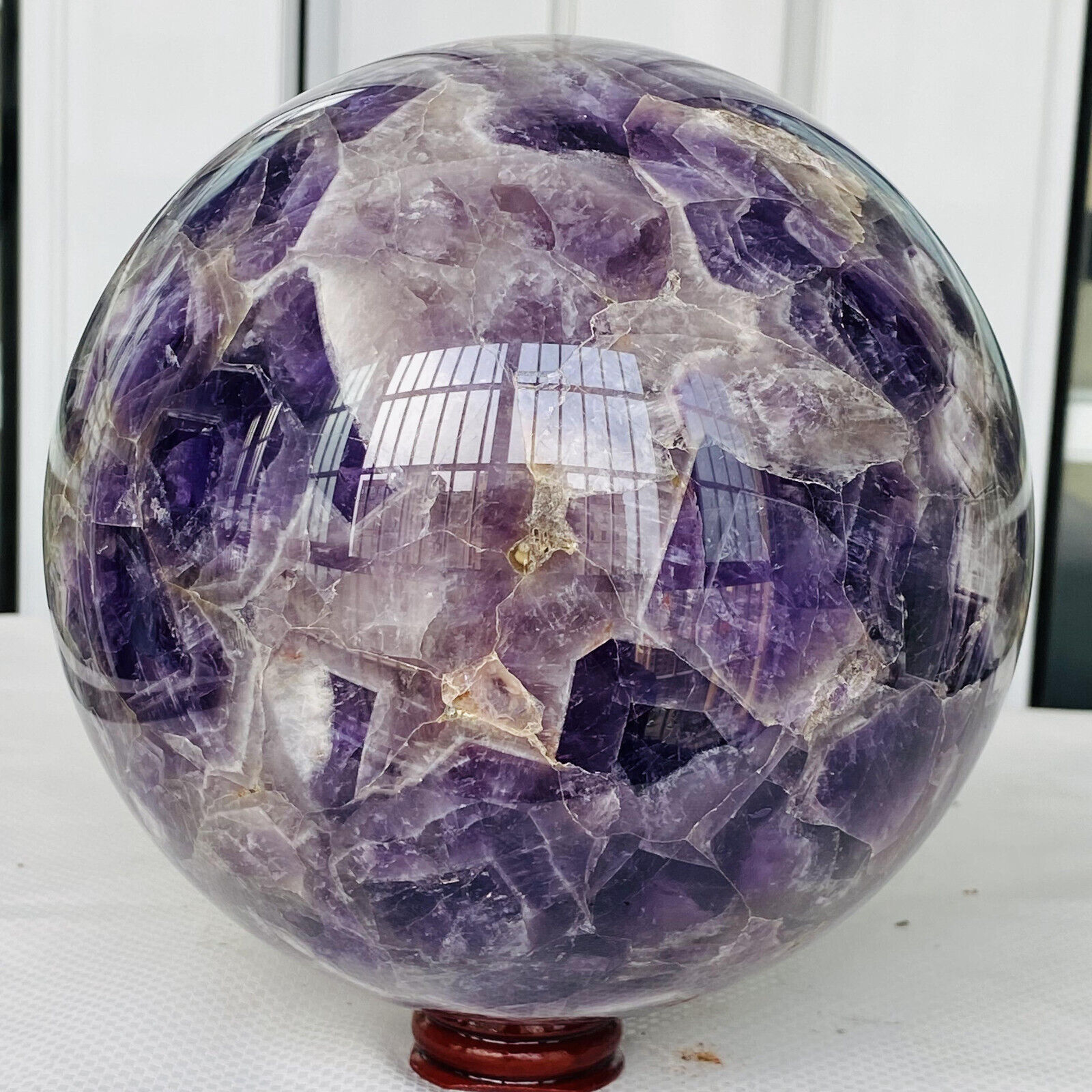 4900g Natural Dreamy Amethyst Sphere Quartz Crystal Ball Healing