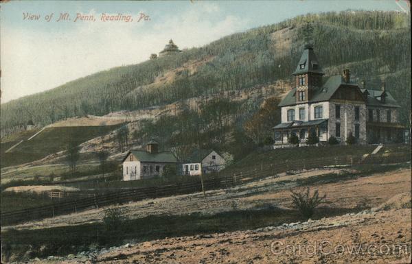 1909 Reading,PA View of Mt. Penn Berks County Pennsylvania Antique Postcard