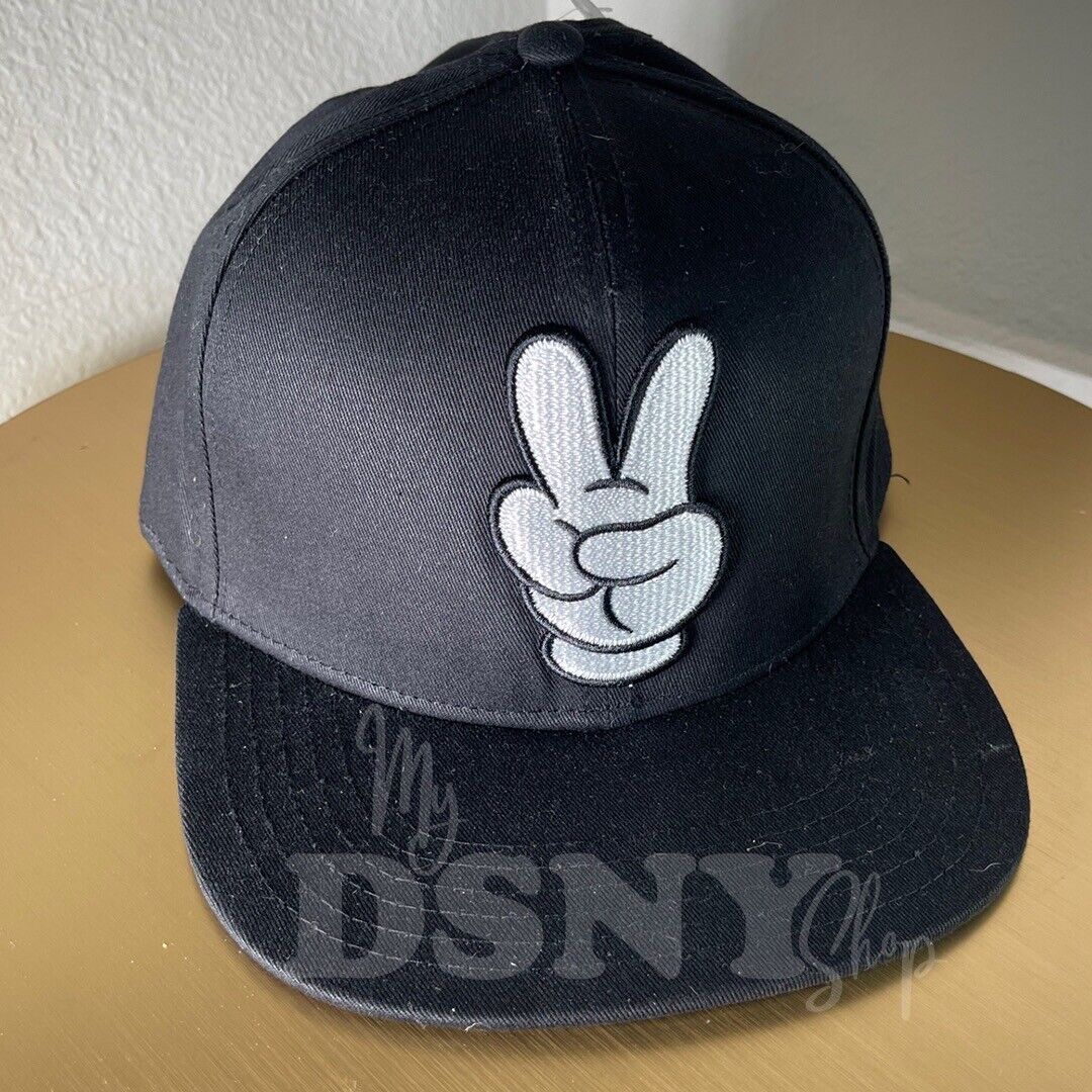 2023 Disney Parks Mickey Mouse Icon Peace Sign Hand Baseball Cap Hat NEW