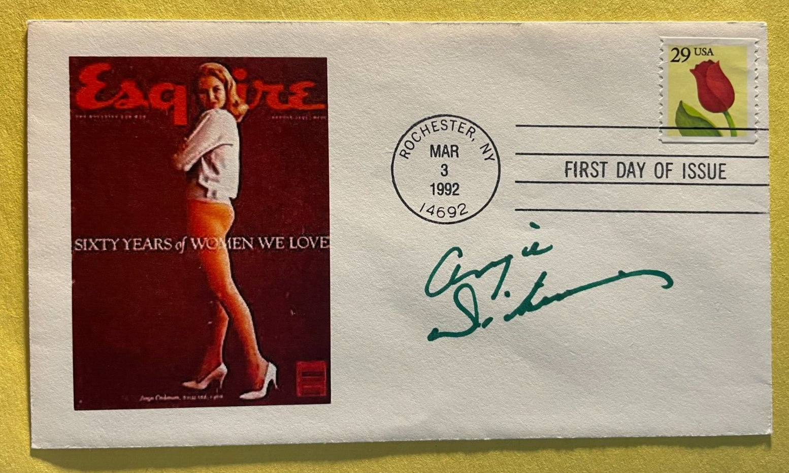SIGNED ANGIE DICKINSON FDC AUTOGRAPHED FIRST DAY COVER - POLICE WOMAN