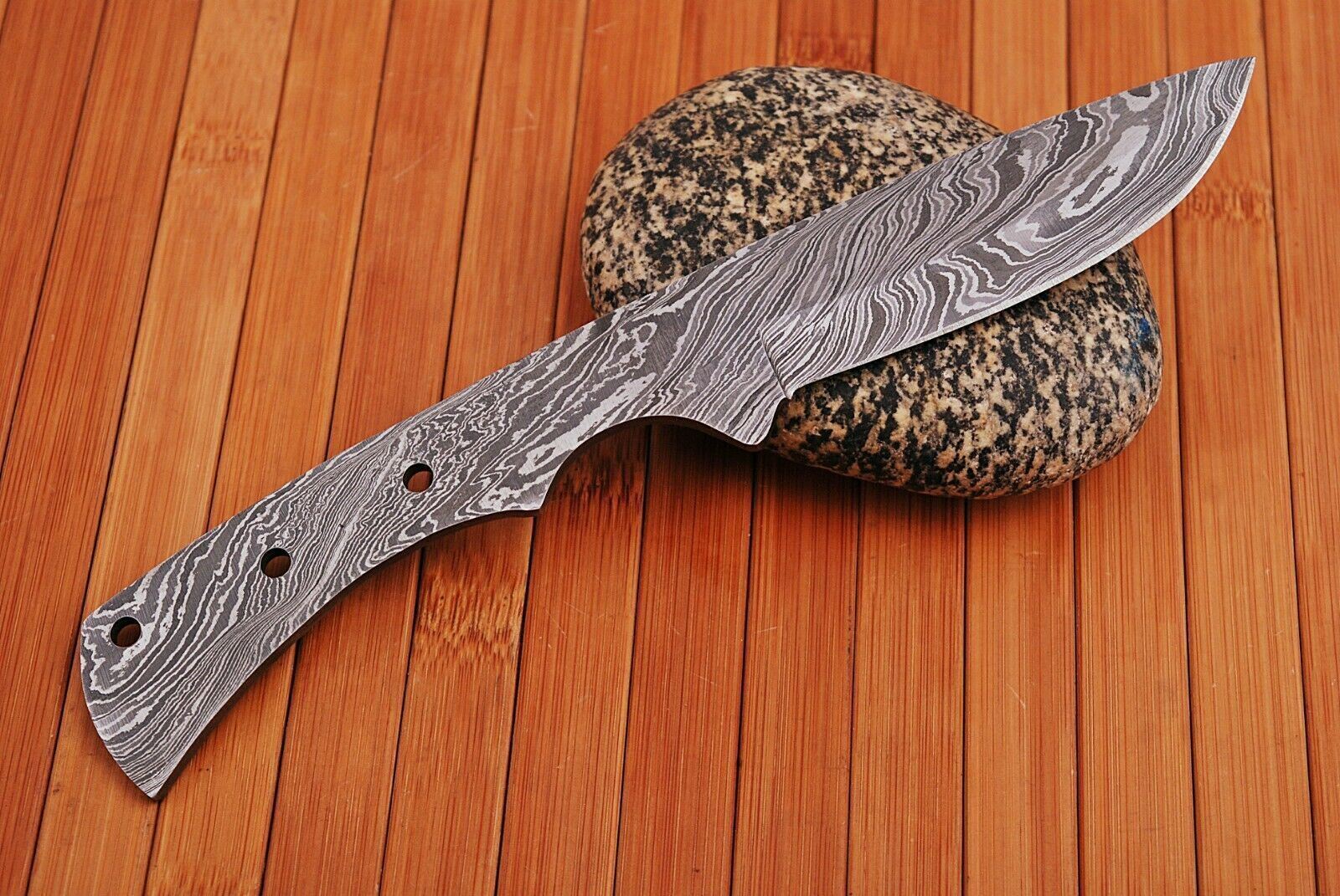 SHARDBLADE HAND FORGED Damascus Steel Blank Blade Knife Making Supplies W/Sheath