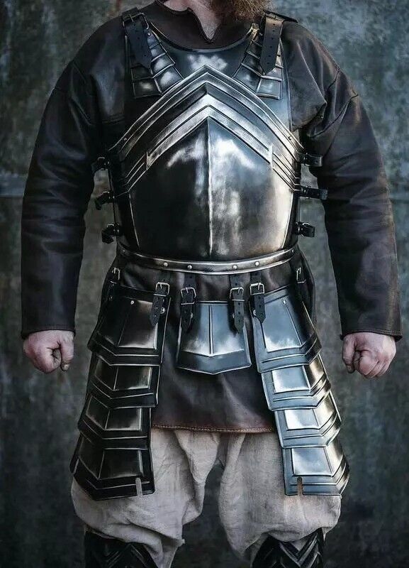 Medieval Armor FULL SUIT Dwarf Blackened LOTR Halloween Cosplay Costume Armor
