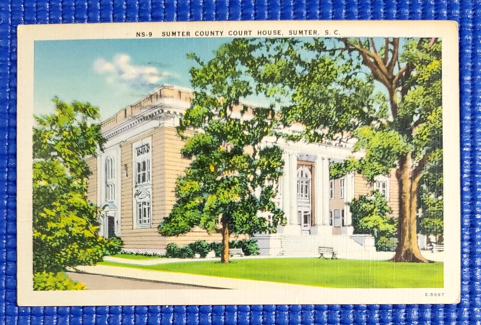 Vintage 1942 Sumter County Court House Sumter South Carolina SC Postcard