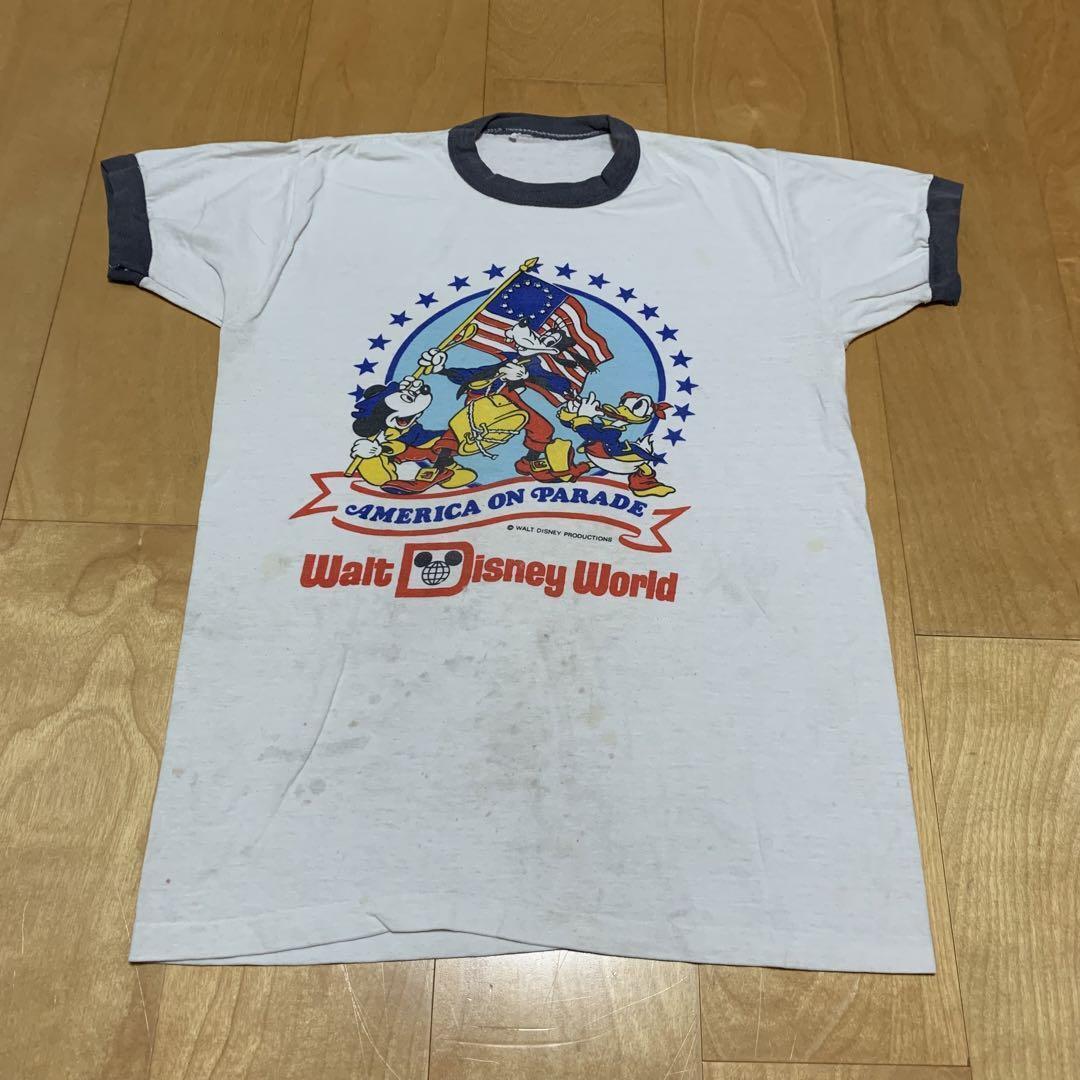 1980S Vintage Disney Ringer T-Shirt Mickey Minnie