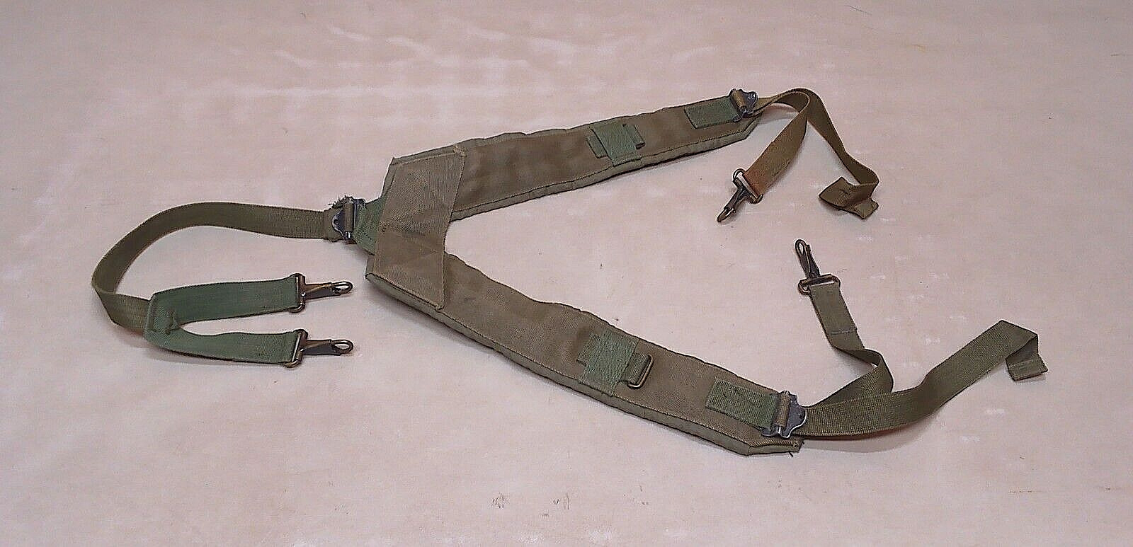 Vintage 1970's Era USGI OD Green LC-1 Alice Equipment Y Harness Suspenders
