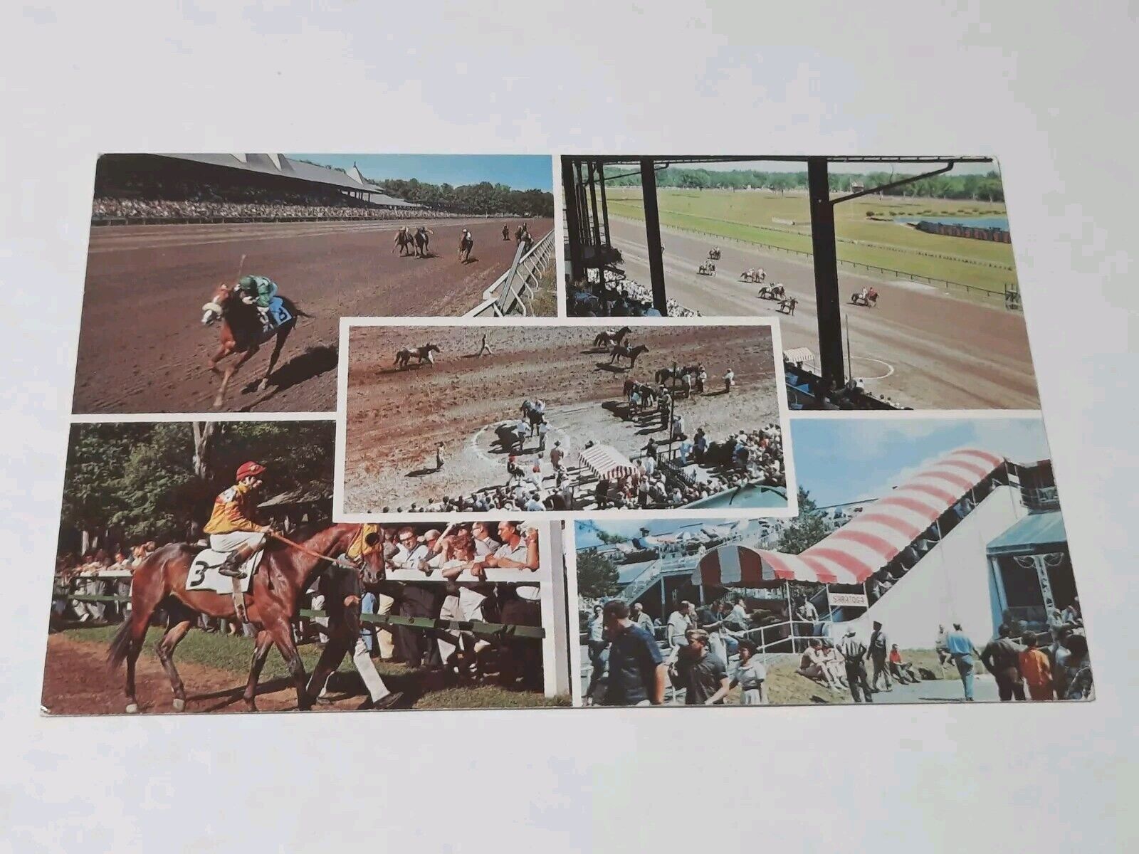 Famous Saratoga Race Track New York Horse Racing Vintage Postcard