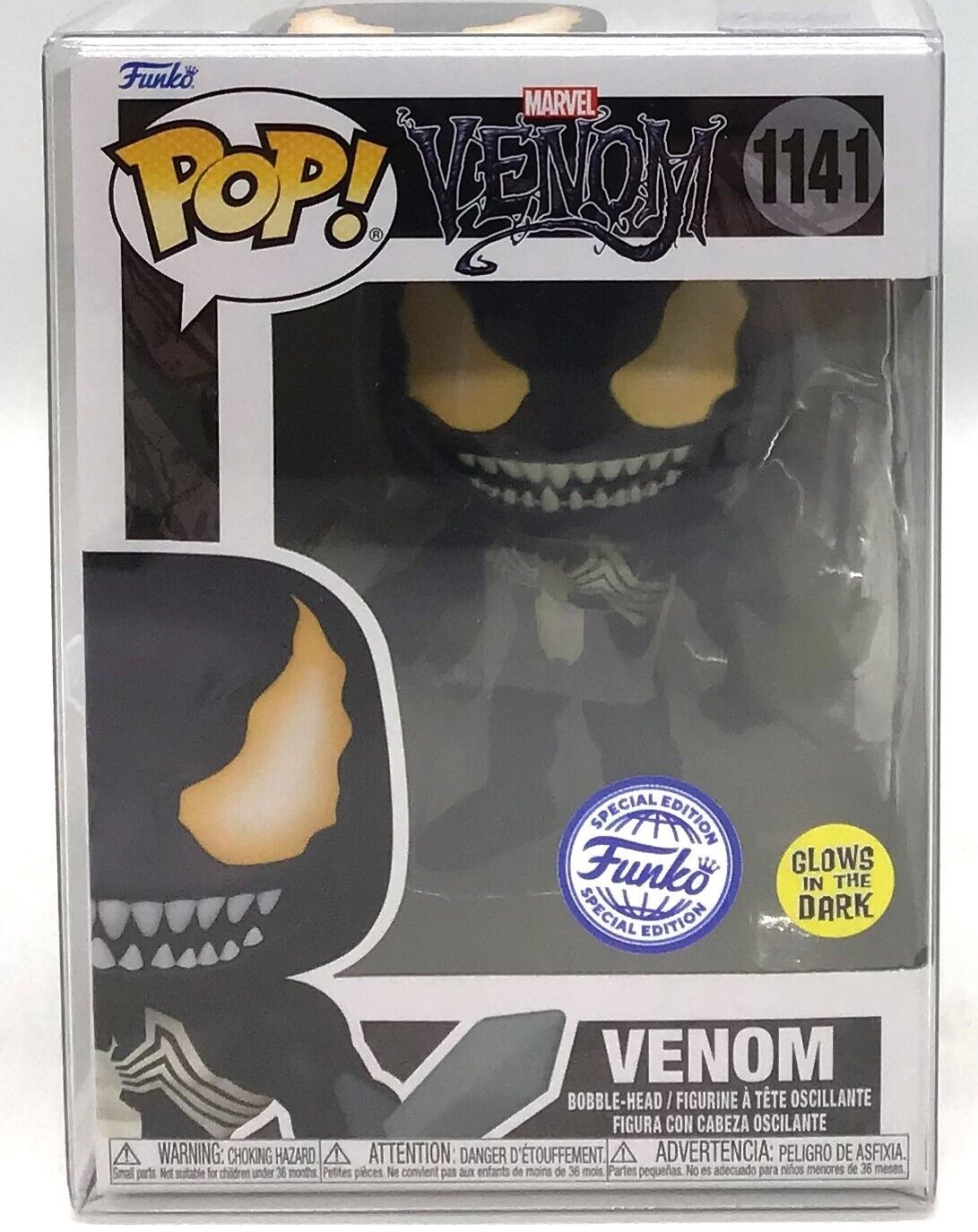 Funko Pop Marvel Venom Venom Glow #1141 Special Edition with CCI POP Protector