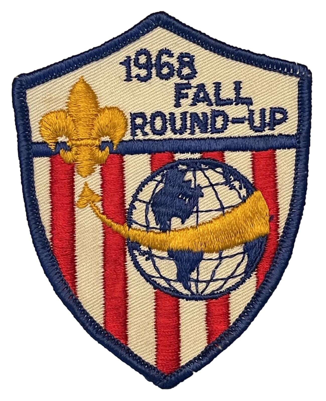 1968 Fall Round Up Patch BSA Boy Scouts Of America Embroidered Badge Emblem