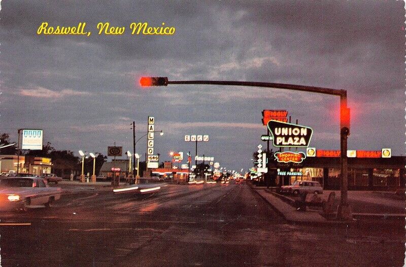 Night Falls on Roswell Malco Enco Union Plaza NM Continental Size