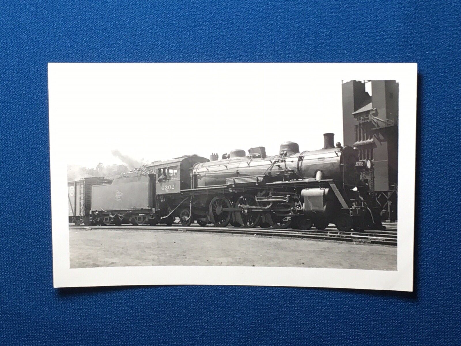 Chicago Milwaukee St Paul & Pacific Railroad Locomotive No. 6302 Antique Photo