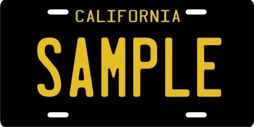 California 1960's Black License Plate - Custom Personalized Your Name, # or text