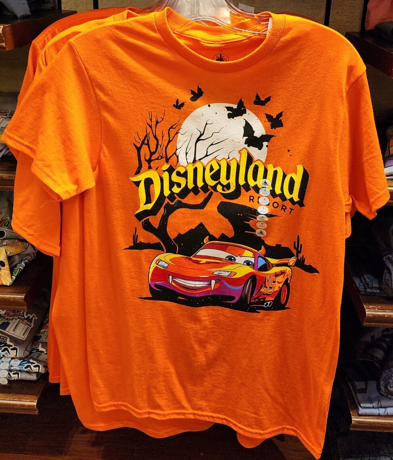 Disney Parks Disneyland Pixar Lightning McQueen Halloween LARGE T-Shirt NEW 2024