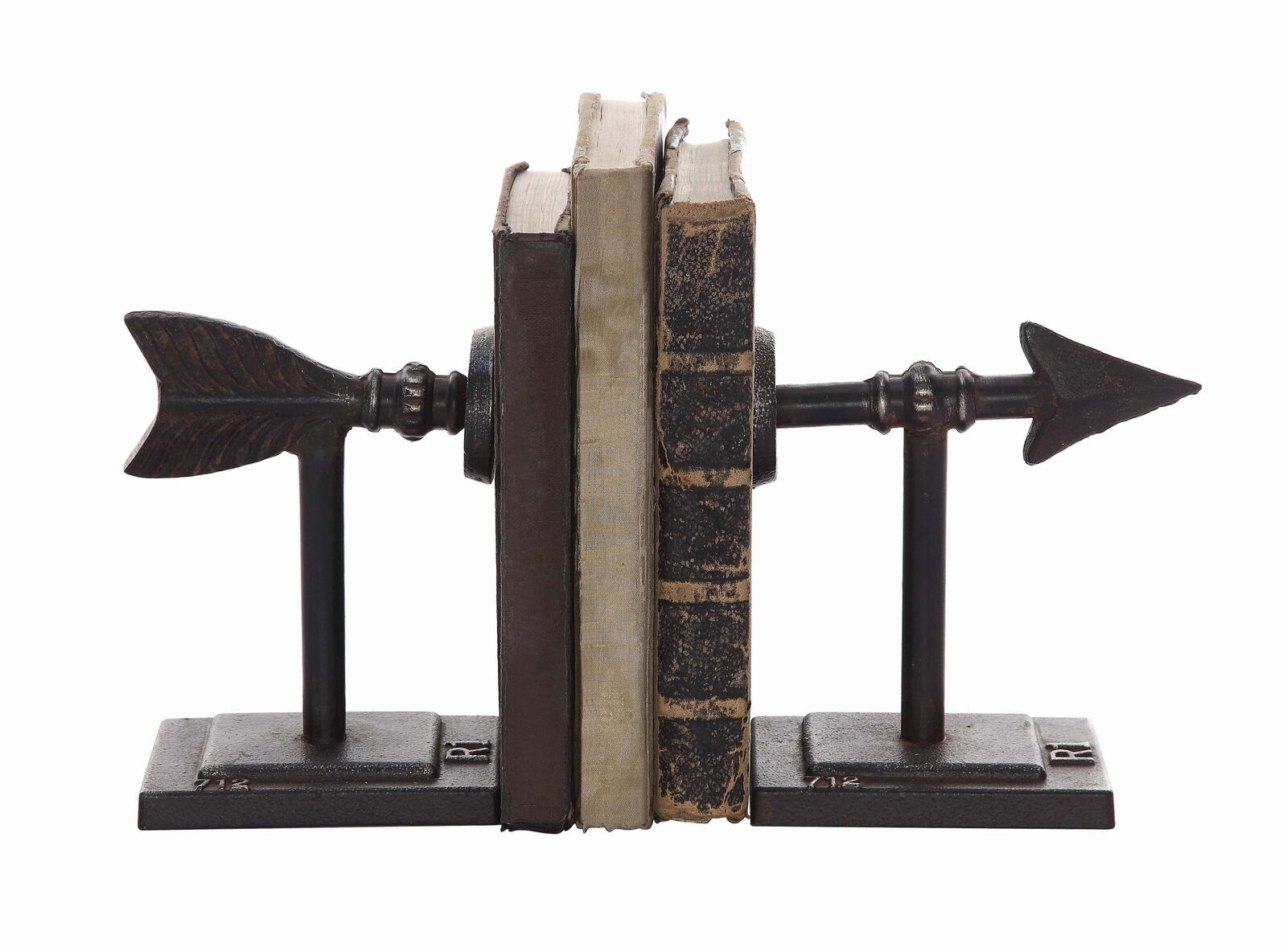 Arrow Shaped Cast Iron Bookends, 7\